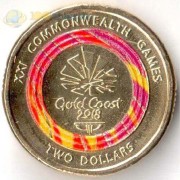 Австралия 2018 2 доллара Эмблема игр содружества