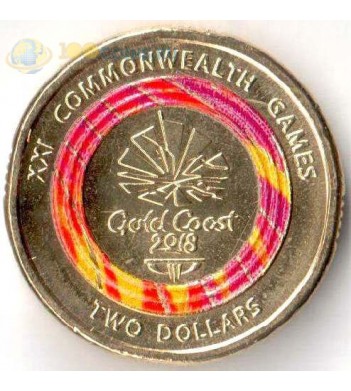 Монета Австралия 2018 2 доллара Эмблема игр содружества