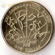 Австралия 2018 1 доллар Виды спорта тип 1