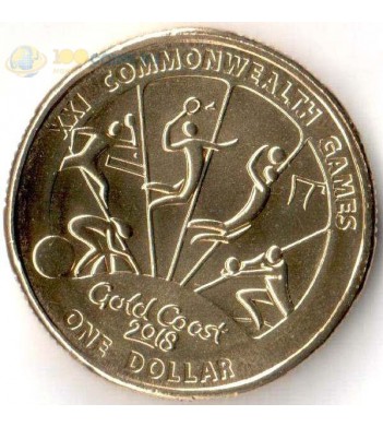Монета Австралия 2018 1 доллар Виды спорта тип 4