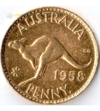 Австралия 1955-1964 1 пенни кенгуру