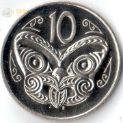 Новая Зеландия 1993 10 центов Маска Маори