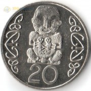 Новая Зеландия 1993 20 центов Божество Маори