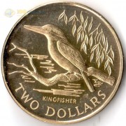 Новая Зеландия 1993 2 доллара Священная альциона