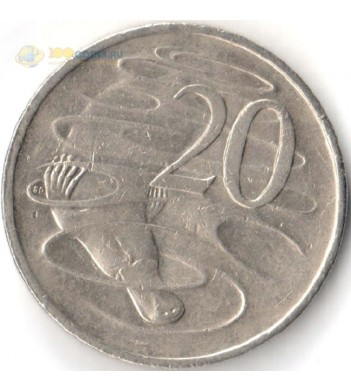Австралия 1999-2019 20 центов Утконос