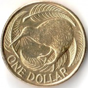 Новая Зеландия 1999-2019 1 доллар Киви
