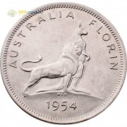 Австралия 1954 1 флорин (серебро)