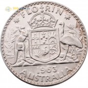 Австралия 1963 1 флорин Елизавета II (серебро)