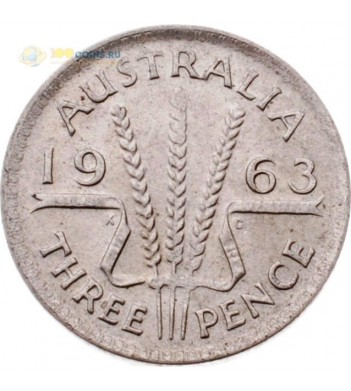 Австралия 1963 3 пенса Елизавета II (серебро)