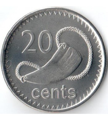 Фиджи 2009-2010 20 центов Зуб кита Табуа