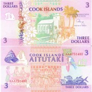 Кука острова бона (07) 3 доллара 1992 Кука острова бона (07) 3 доллара 1992