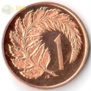 Новая Зеландия 1967 1 цент Циатея серебристая Новая Зеландия 1967 1 цент Циатея серебристая