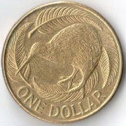 Новая Зеландия 1990 1 доллар Киви