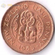 Новая Зеландия 1965 1/2 пенни Амулет хей-тики Новая Зеландия 1965 1/2 пенни Амулет хей-тики