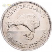 Новая Зеландия 1965 1 флорин Птица киви Новая Зеландия 1965 1 флорин Птица киви