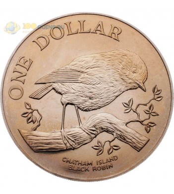 Новая Зеландия 1984 1 доллар Черный робин