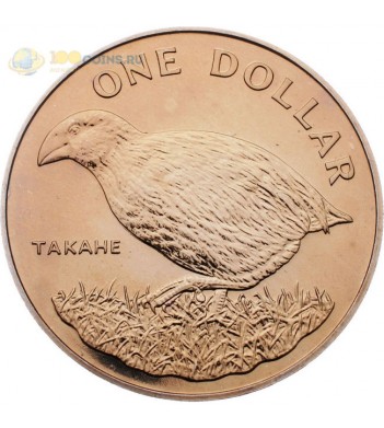 Новая Зеландия 1982 1 доллар Такахе