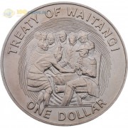 Новая Зеландия 1990 1 доллар Договор Вайтанги