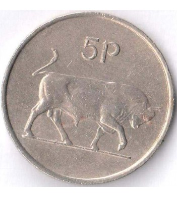Ирландия 1969-1990 5 пенсов Бык