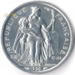 Французская Полинезия 1975-2020 1 франк