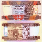Соломоновы острова бона (016) 20 долларов 1986