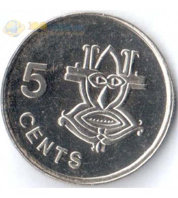 Соломоновы острова 1993-2005 5 центов Ритуальная маска