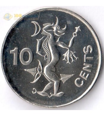 Соломоновы острова 1990-2010 10 центов Морской дух Нгореру