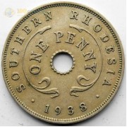 Южная Родезия 1938 1 пенни Георг VI Южная Родезия 1938 1 пенни Георг VI