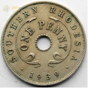 Южная Родезия 1939 1 пенни Георг VI Южная Родезия 1939 1 пенни Георг VI