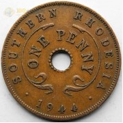 Южная Родезия 1944 1 пенни Георг VI Южная Родезия 1944 1 пенни Георг VI