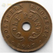Южная Родезия 1947 1 пенни Георг VI Южная Родезия 1947 1 пенни Георг VI