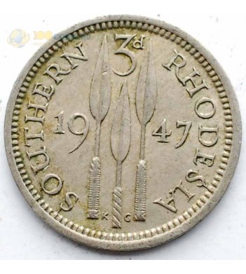 Южная Родезия 1947 3 пенса Георг VI