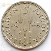 Южная Родезия 1948 3 пенса Георг VI Южная Родезия 1948 3 пенса Георг VI
