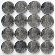 Набор 16 монет 2 рубля серии Полководцы войны 1812 года