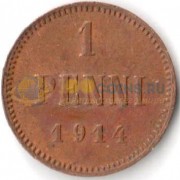 Финляндия 1914 1 пенни Николай II Финляндия 1914 1 пенни Николай II