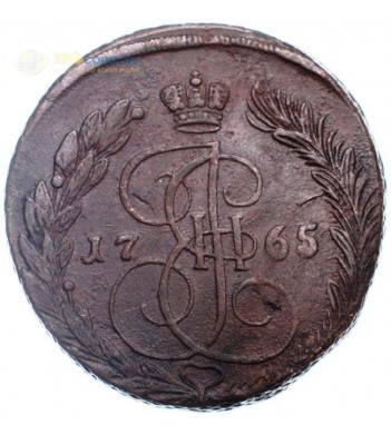 Россия 1765 5 копеек ЕМ Екатерина II (лот d052)