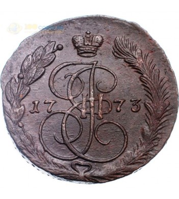 Россия 1773 5 копеек ЕМ Екатерина II (лот d062)