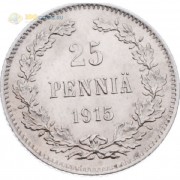 Финляндия 1915 25 пенни (серебро) Финляндия 1915 25 пенни (серебро)