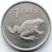 Латвия 2010 1 лат Лягушка Латвия 2010 1 лат Лягушка