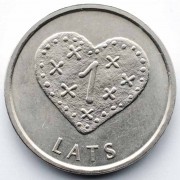 Латвия 2011 1 лат Сердце Латвия 2011 1 лат Сердце