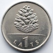 Латвия 2006 1 лат Шишка Латвия 2006 1 лат Шишка