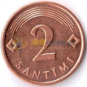 Латвия 2009 2 сантима Латвия 2009 2 сантима