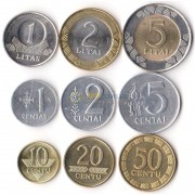 Литва 1991-2013 набор 9 монет