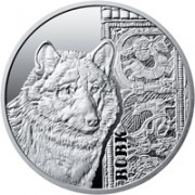 Украина 2016 5 гривен Волк (серебро) Украина 2016 5 гривен Волк (серебро)