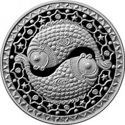 Беларусь 2009 1 рубль Рыбы Знаки зодиака Беларусь 2009 1 рубль Рыбы Знаки зодиака