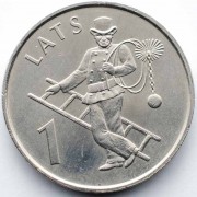 Латвия 2008 1 лат Трубочист Латвия 2008 1 лат Трубочист