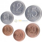 Литва 1991 набор 6 монет
