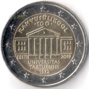 Эстония 2019 2 евро Тартуский университет