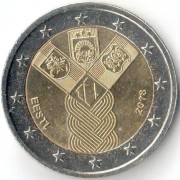 Эстония 2018 2 евро Независимость прибалтийских государств