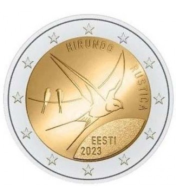 Эстония 2023 2 евро Деревенская ласточка